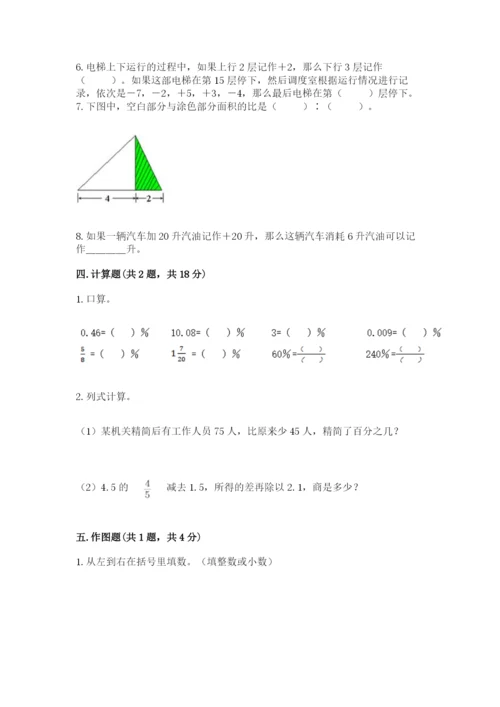 冀教版小学六年级下册数学期末综合素养测试卷及完整答案【有一套】.docx