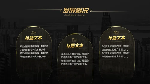 黑金商务工商管理专业构建通用PPT模板