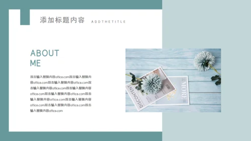 素雅的个人简历通用PPT模板