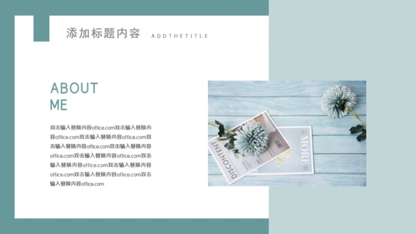 素雅的个人简历通用PPT模板
