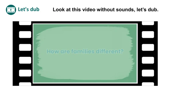 Unit 2 Different families Part B Let's talk课件内嵌音视频