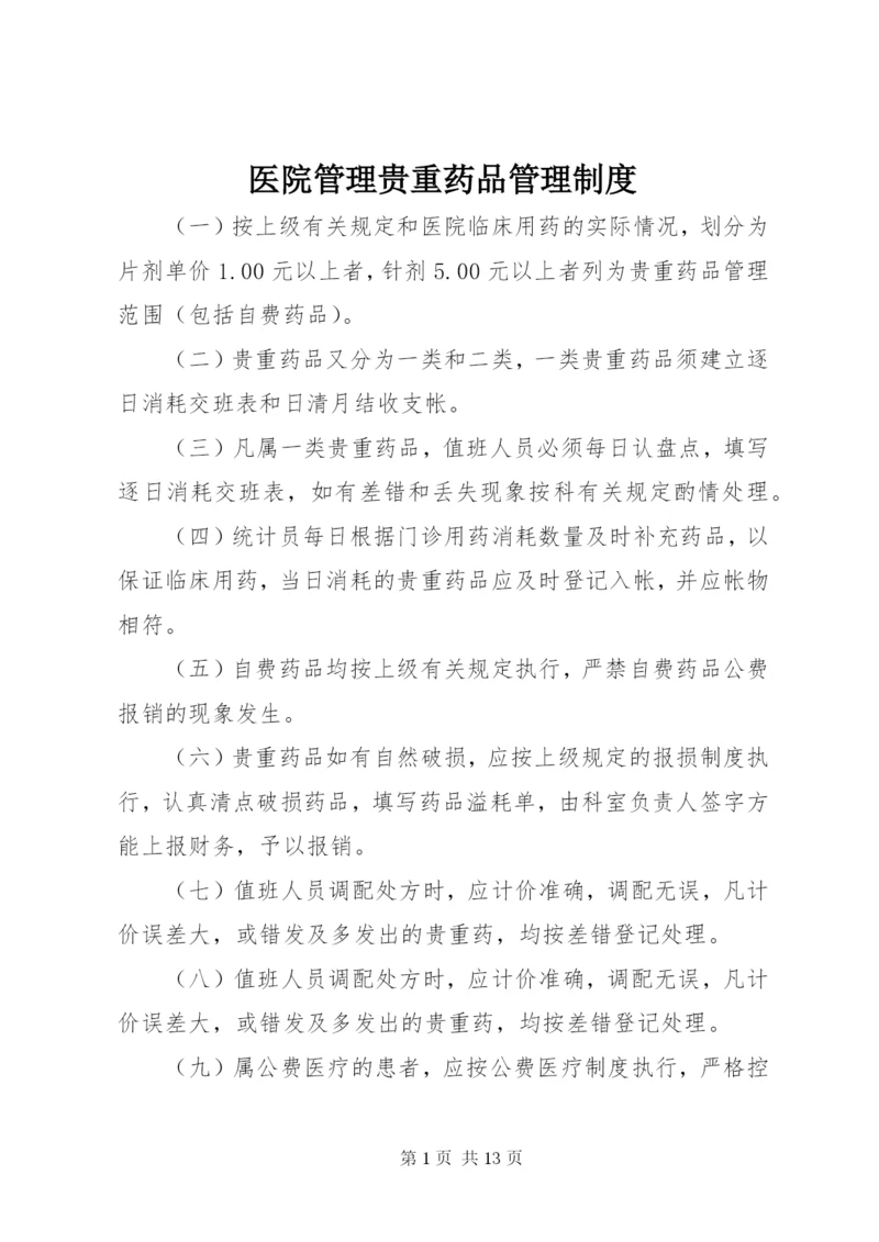 医院管理贵重药品管理制度精编.docx