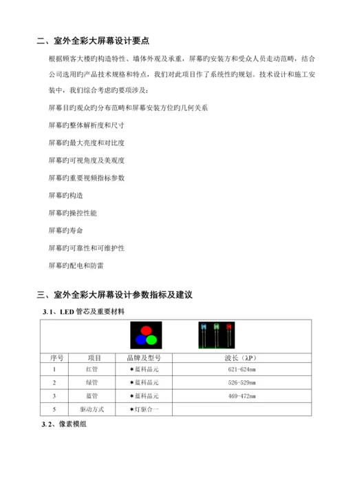 室外P全彩色LED显示屏设计综合施工专题方案.docx