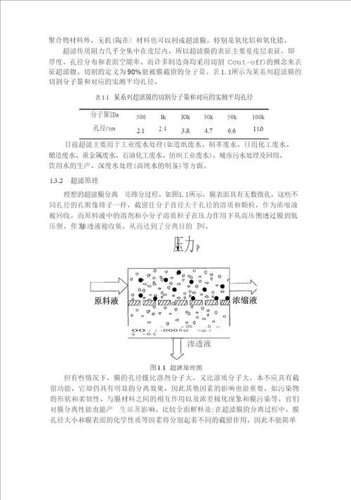 操作条件及运行模式对超滤水处理过程的影响研究环境工程专业毕业论文