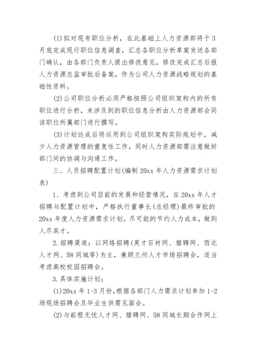 2023年人力资源经理的个人工作计划和目标(二十四篇).docx