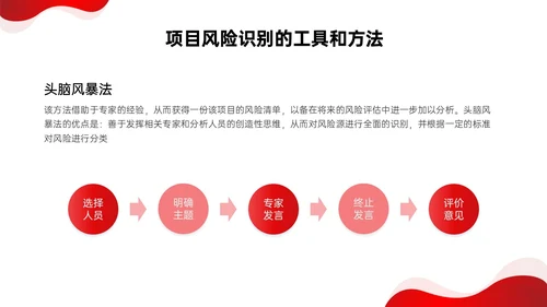 红色形状简约实拍项目风险管理pptpmp项目管理项目管理流程pmp项目管理（补充）