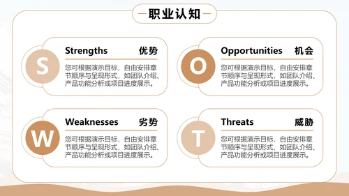 棕色商务风大学生职业生涯规划PPT模板