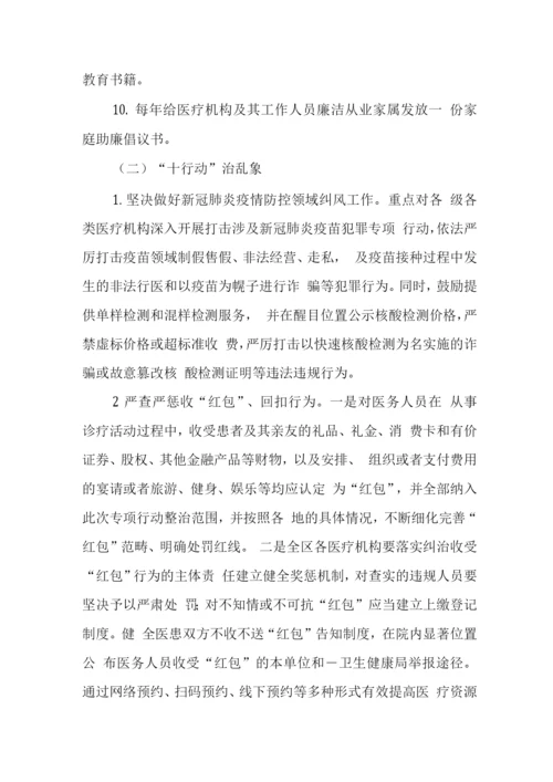 2022年医院工作人员廉洁从业工作方案(2021-2024年).docx