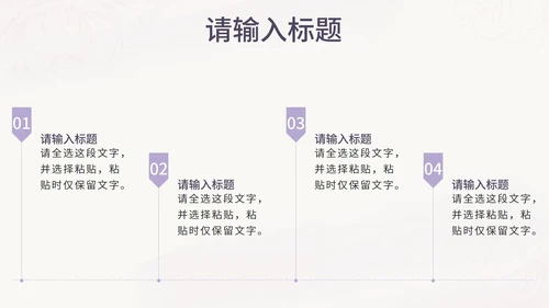 紫色花卉小清新医美商业计划书PPT模板