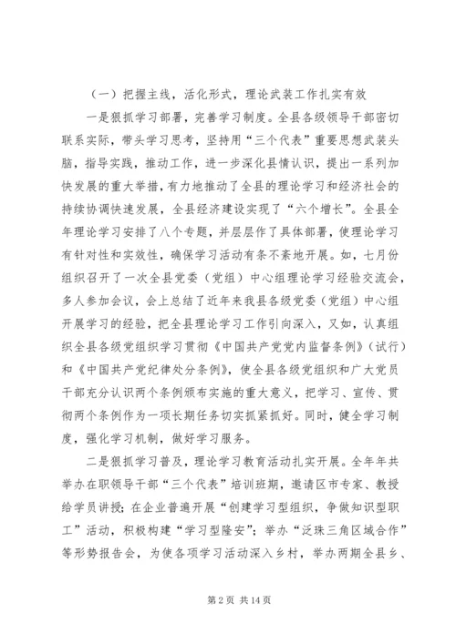 在二○○五年全县宣传思想工作会议上的讲话.docx