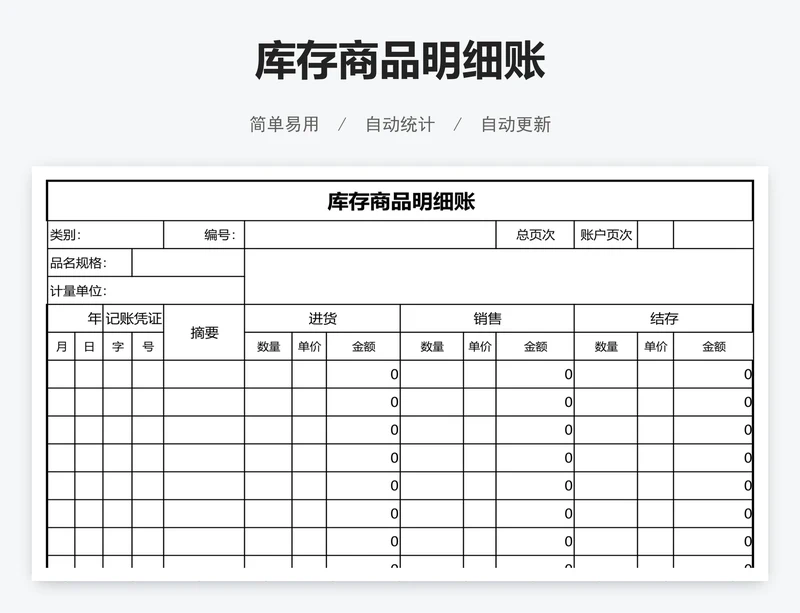 库存商品明细账