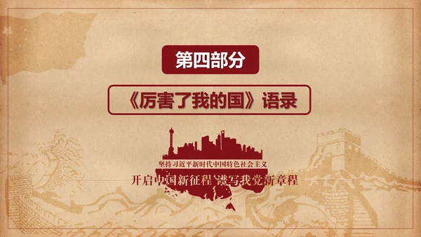厉害了我的国爱国教育思想汇报PPT模板