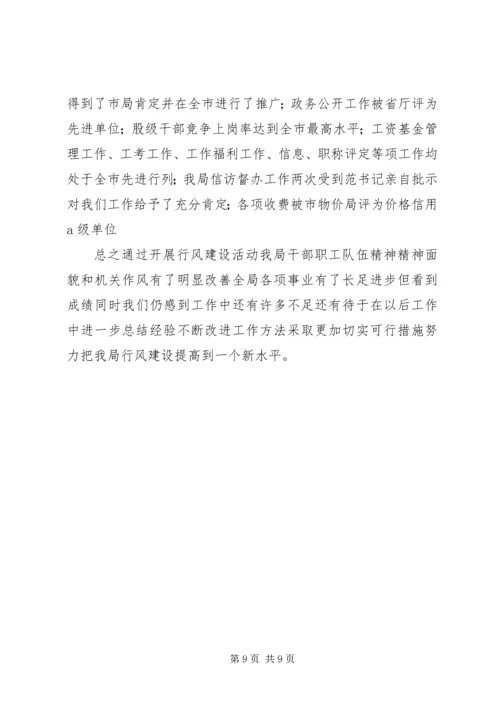 人事劳动局行风建设汇报材料.docx