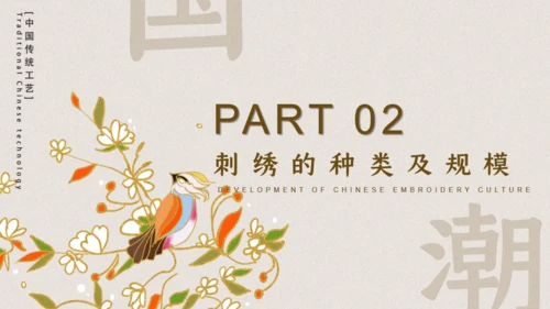 中国典雅刺绣通用PPT模板