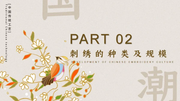 中国典雅刺绣通用PPT模板