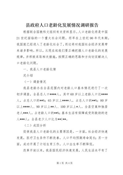 县政府人口老龄化发展情况调研报告 (5).docx