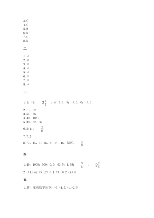 小学数学六年级下册竞赛试题附参考答案【综合题】.docx
