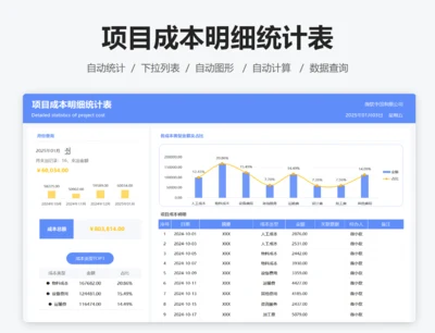 项目成本明细统计表