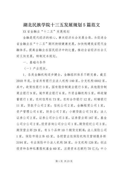 湖北民族学院十三五发展规划5篇范文 (2).docx