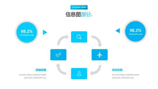 蓝色现代创意设计公司简介商务PPT模板