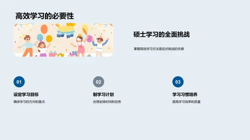 硕士学习要点讲座PPT模板