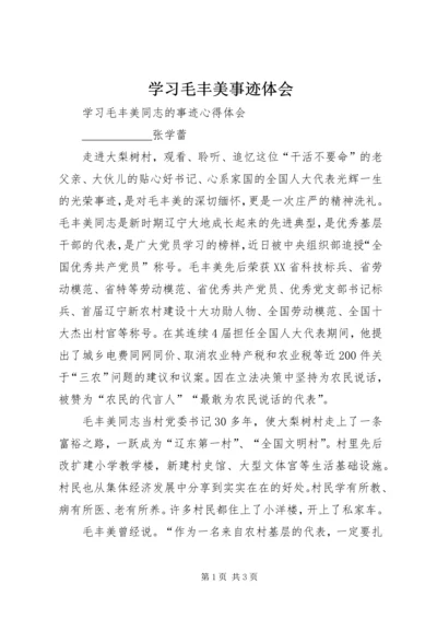 学习毛丰美事迹体会 (5).docx