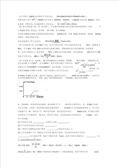 高考化学高无机综合推断提高练习题压轴题训练含详细答案