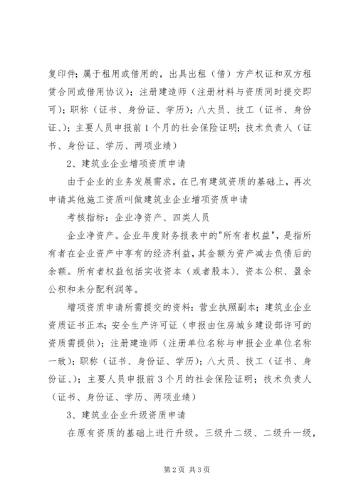 企业资质升级或增项需要的材料.docx