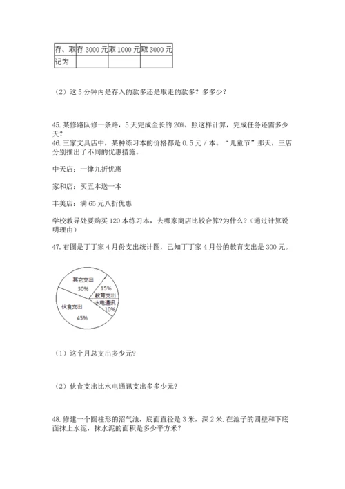 六年级小升初数学解决问题50道附答案下载.docx
