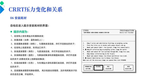 蓝色简约风crrt报警及处理培训课件护理医疗