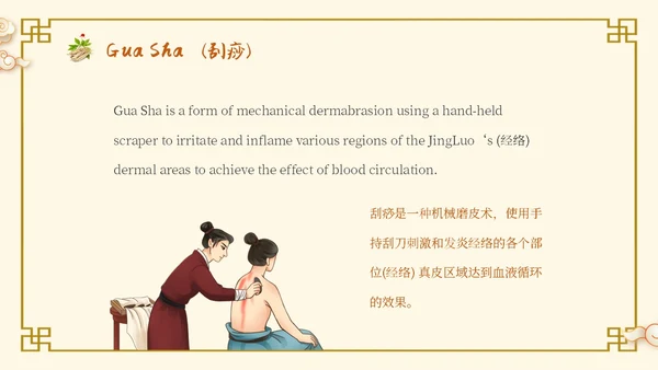 中国古风人物药材中医文化宣传演讲教学英文版PPT模板
