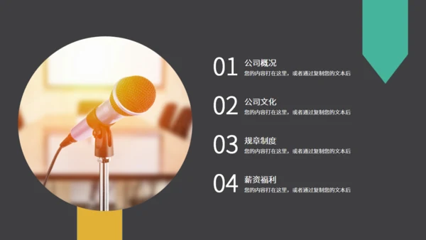 新员工企业文化演讲通用PPT模板