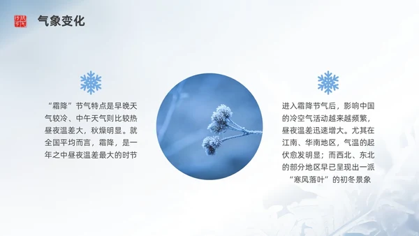 彩色实拍霜降二十四节气PPT课件