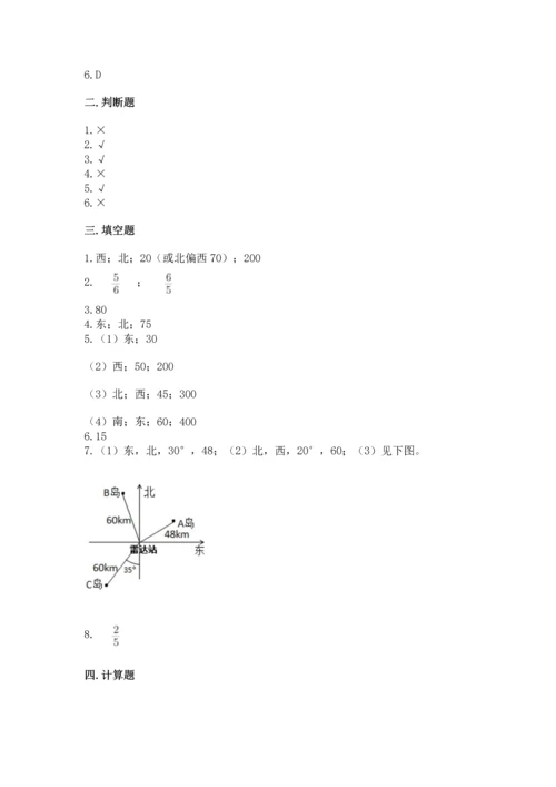 人教版六年级上册数学期中测试卷及完整答案.docx