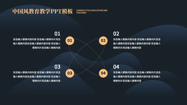 蓝色商务风教育教学PPT模板