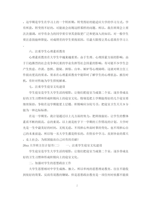 精编之大学班主任计划书.docx