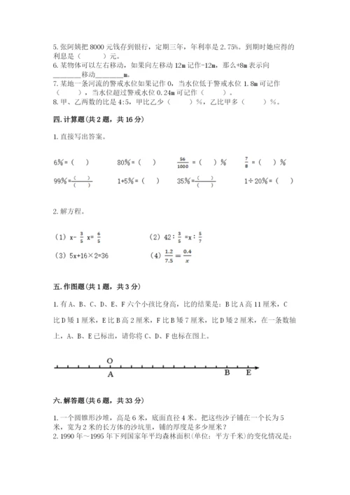 六年级下册数学期末测试卷及完整答案【有一套】.docx