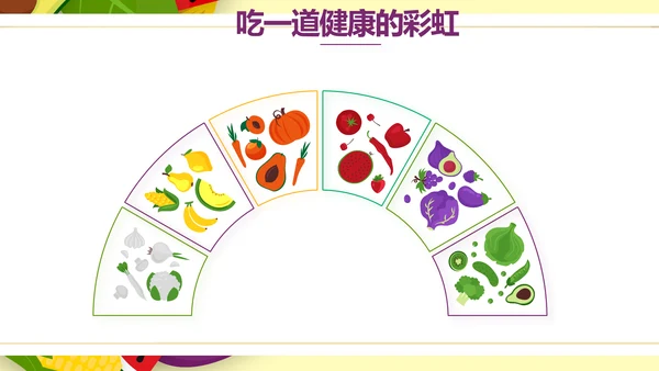 五彩缤纷饮食健康科普知识动态PPT
