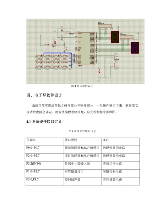 基于单片机的键电子琴专业课程设计方案报告.docx