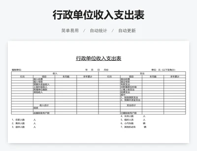 行政单位收入支出表