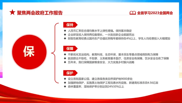 红色飘带大气党课全面学习解读我国两会PPT
