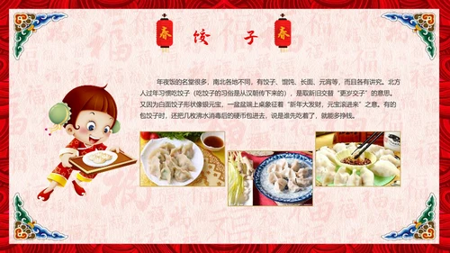春节习俗传统文化PPT模板