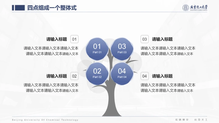 北京化工大学专属课题学术汇报毕业答辩通用PPT模板
