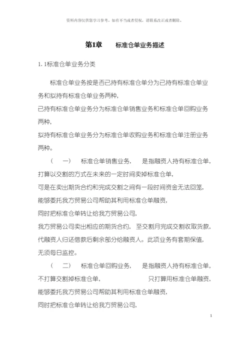 互联网金融平台标准仓单业务手册模板.docx
