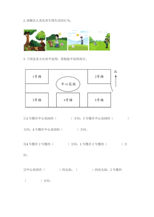 教科版小学二年级上册科学期末测试卷（word）.docx