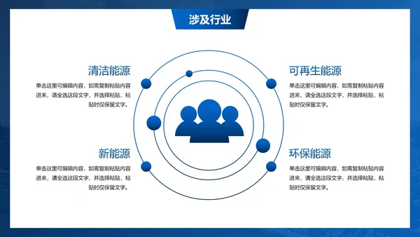 蓝色商务实景能源公司企业宣传PPT模板