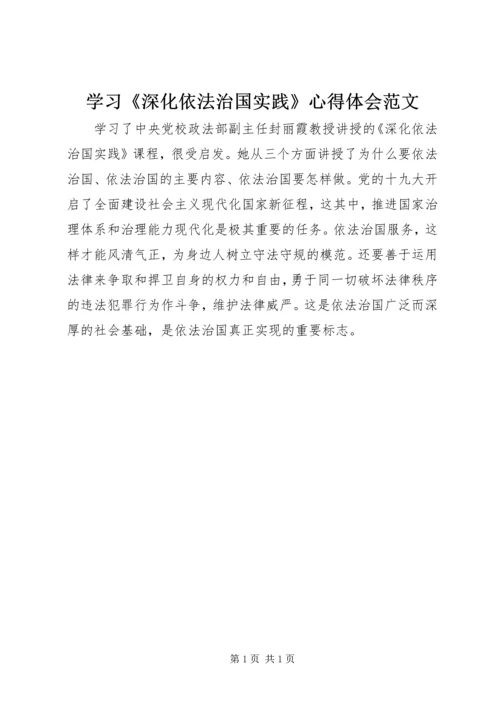 学习《深化依法治国实践》心得体会范文.docx