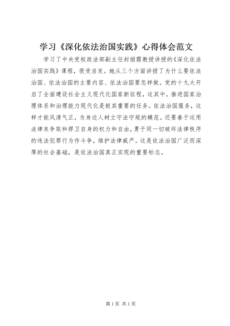 学习《深化依法治国实践》心得体会范文.docx