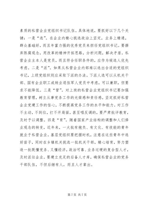 私营企业党组织现状透视与对策的思考.docx