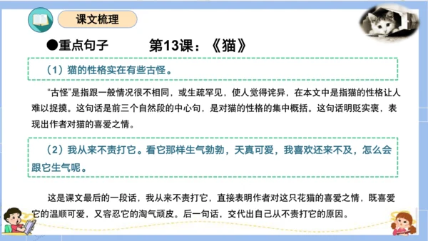 统编版四年级语文下册单元复习第四单元（复习课件）